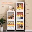 24-65cm Transparent Foldable Children's Bookcase Simple Wardrobe Storage Cabinet Toy Storage Cabinet Kitchen Shelf
