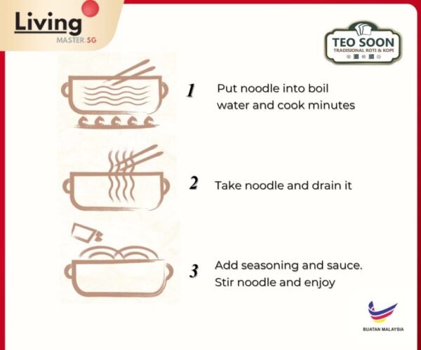 Malaysia Teo Soon Homemade Dry Chili / Non-Spicy Dry Noodles Pan Mee / Instant Noodles Homemade dry spicy noodles, flat noodles, thin noodles, udon noodles, flour noodles - Image 5