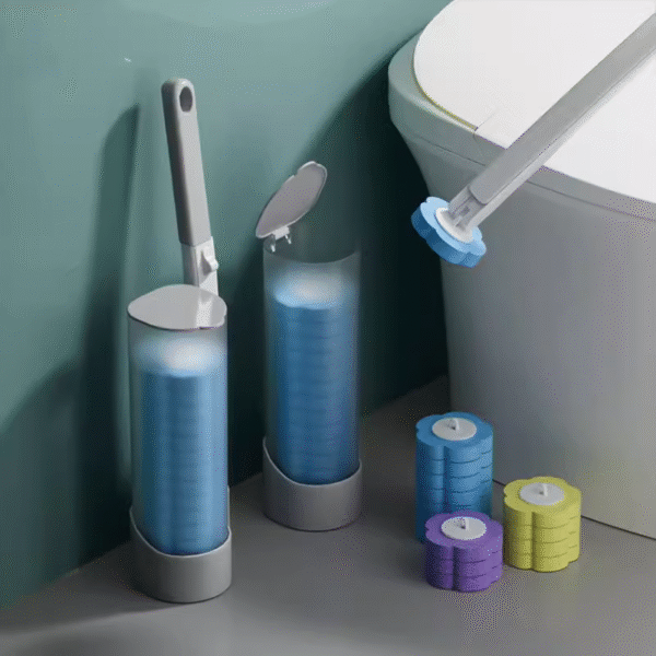 Disposable toilet brush set for home use, replaceable toilet brushes, cleaning brush heads with no dead corners, sterile delivery. - Image 3