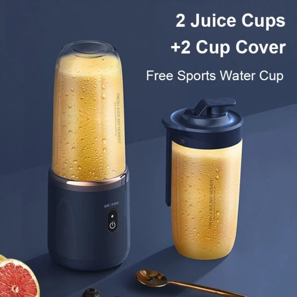 Coloisa Fruit Juicer Blender Mini Electric Wireless Portable Fruit Juicer Blender USB Charging 6 Blade [Gift Juice Cup] - Image 2